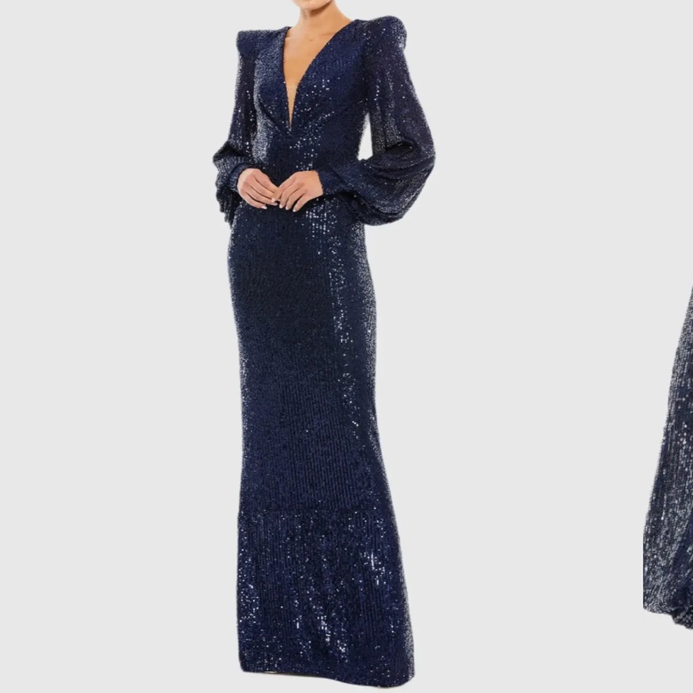 Navy IEENA FOR MAC DUGGAL Dress